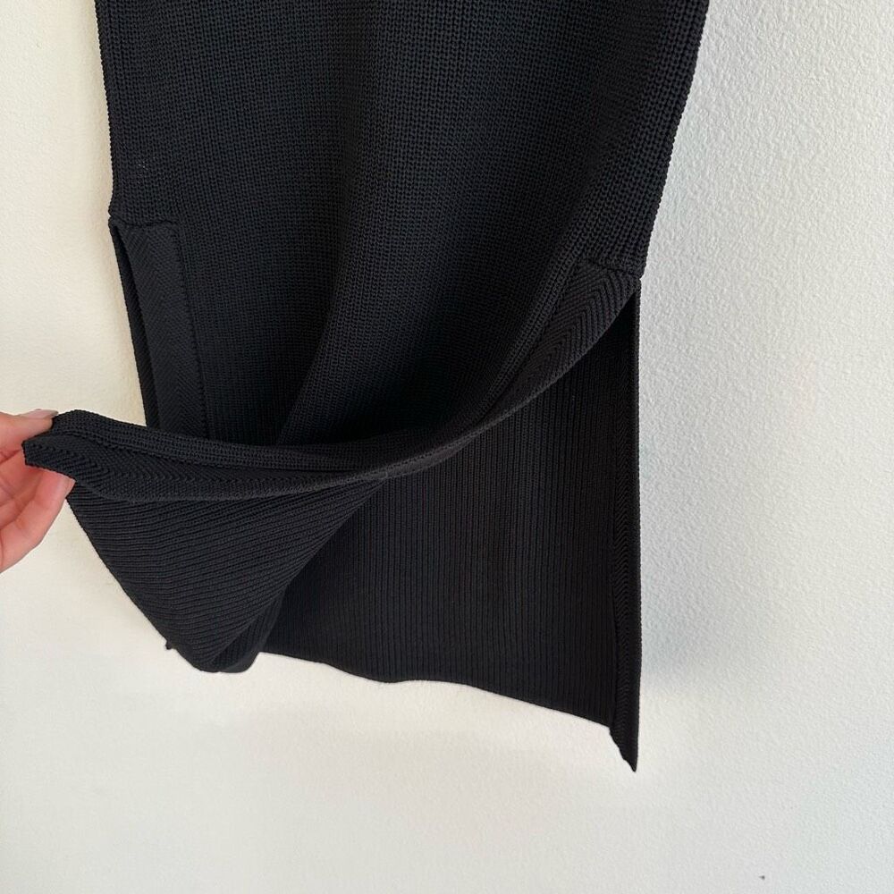 Wilfred Aritzia Knit Sweater Tank Black Size XS Palmier Tunic Sleeveless Side - Picture 3 of 7